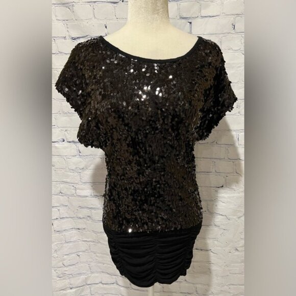 Forever 21 sexy sequin tie back short dress size large. - Picture 1 of 6